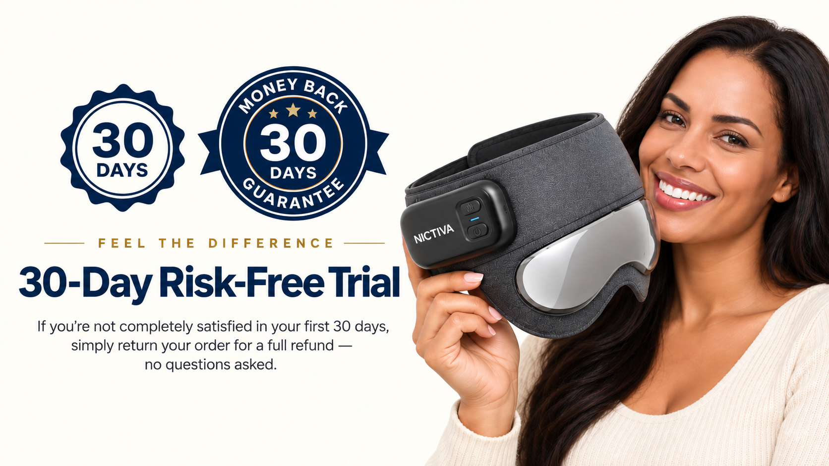Nictiva Head Massager 30-day money-back guarantee