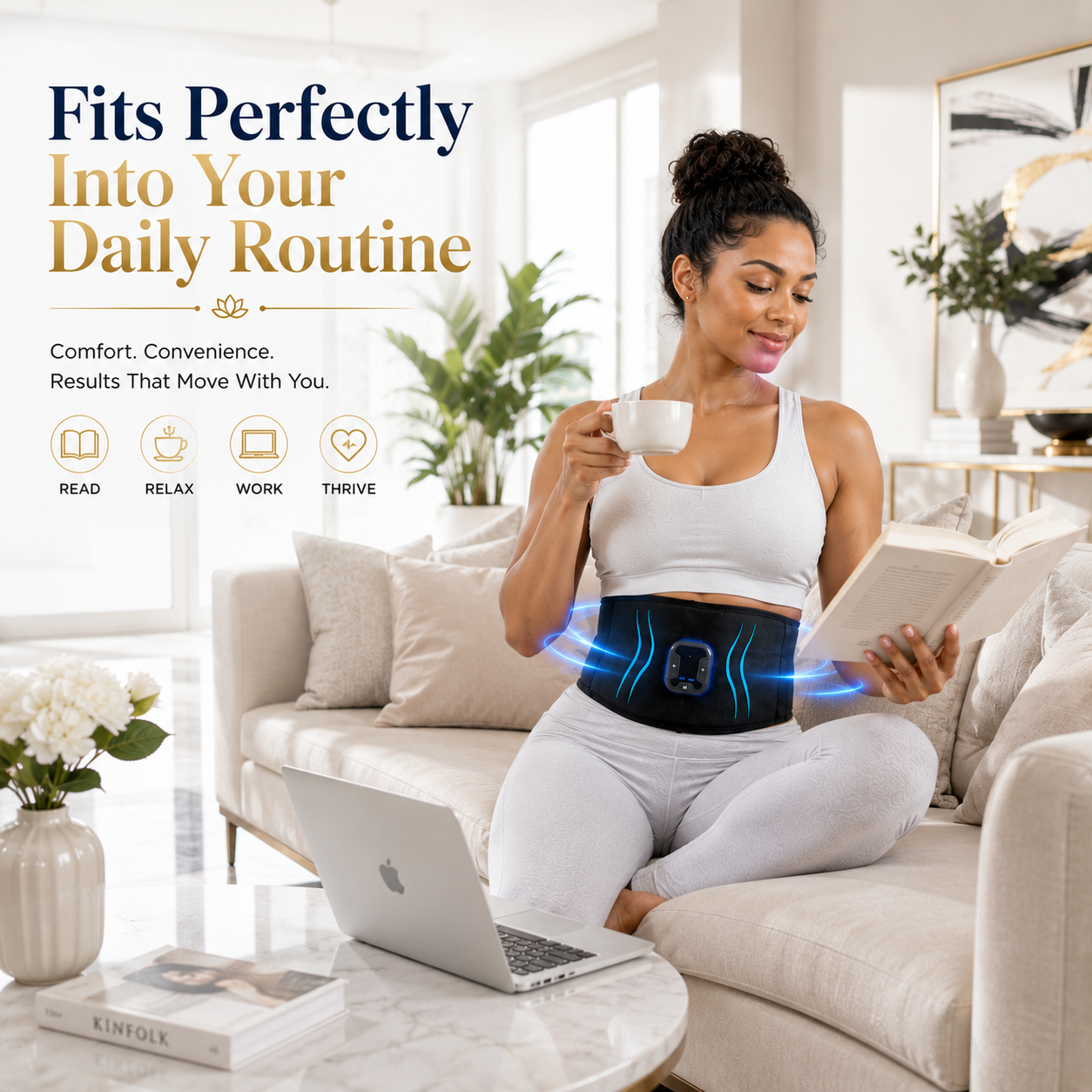 Wearing the Nictiva belt at home