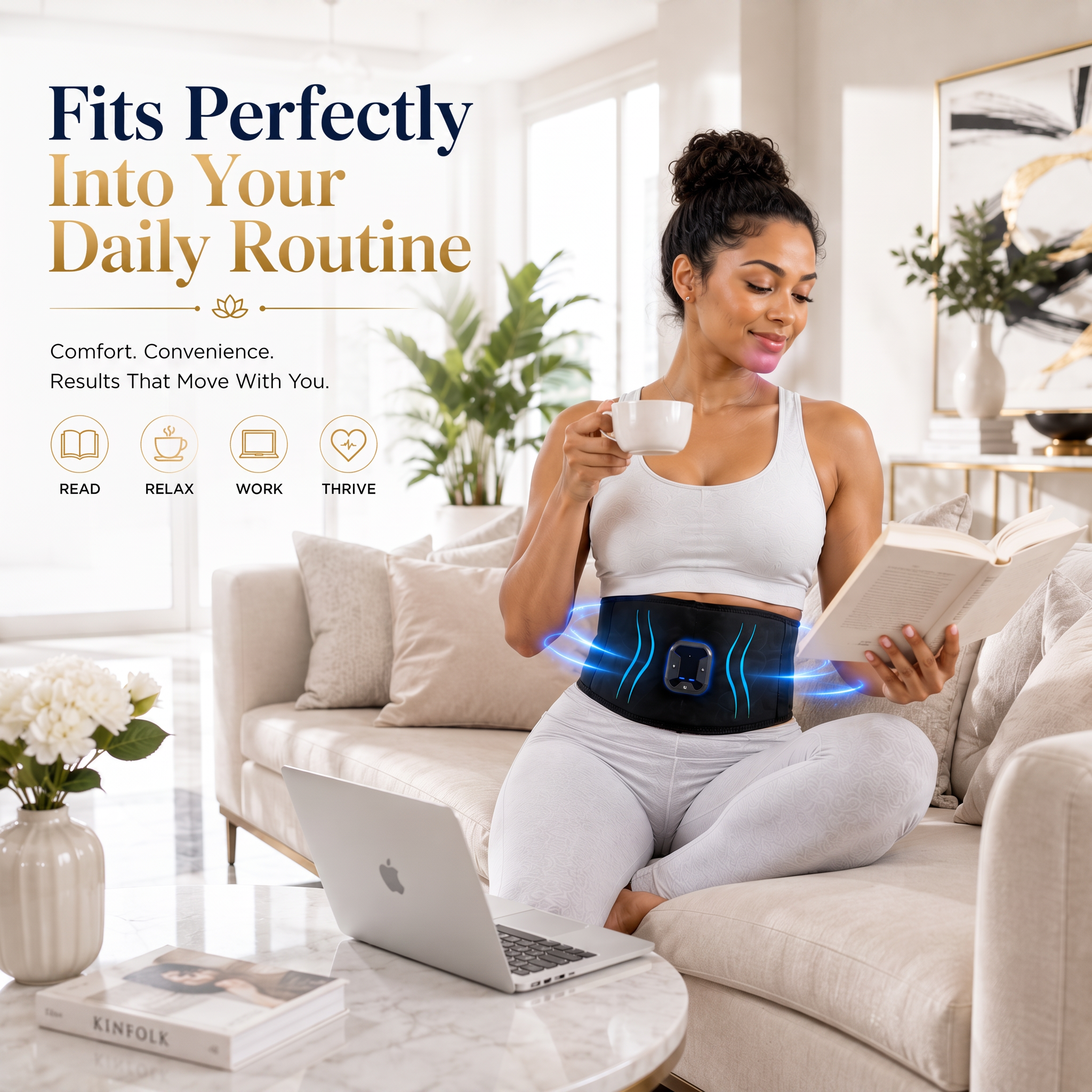 Wearing the Nictiva belt at home