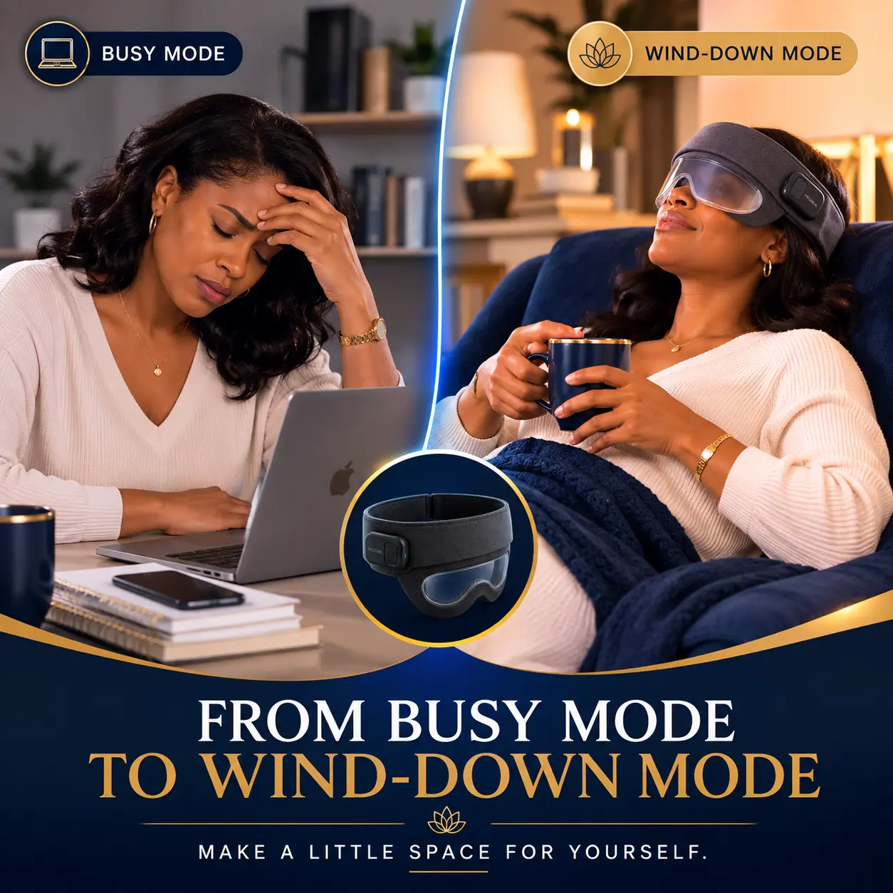 Compression modes and heat levels on the Nictiva Head Massager