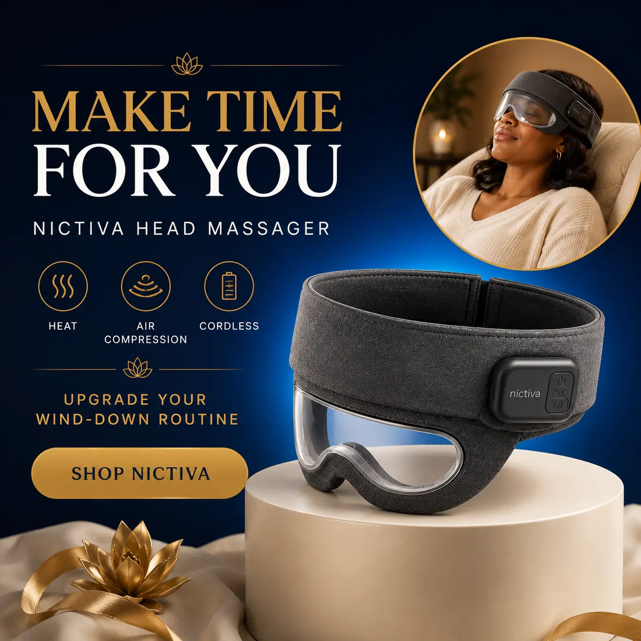 Nictiva Head Massager in use